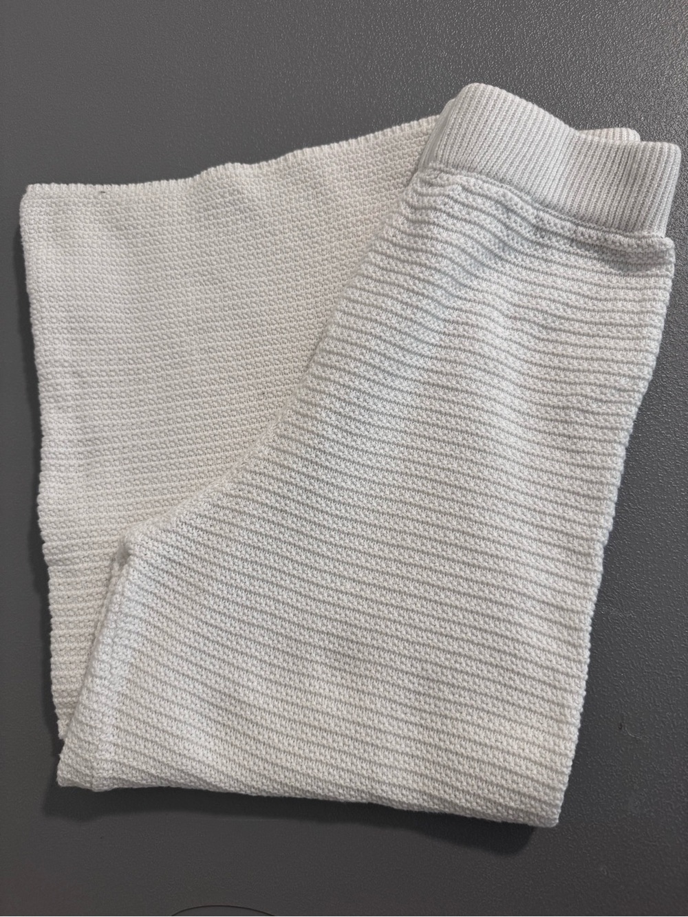 Sincerely Jules White Knit 100% COTTON Wide Leg Knit Pants Size Small